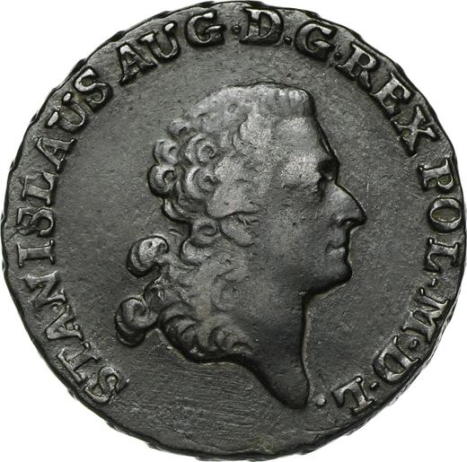 Аверс монеты - Трояк (3 гроша) 1792 года MW "Z MIEDZI KRAIOWEY" - цена  монеты - Польша, Станислав II Август