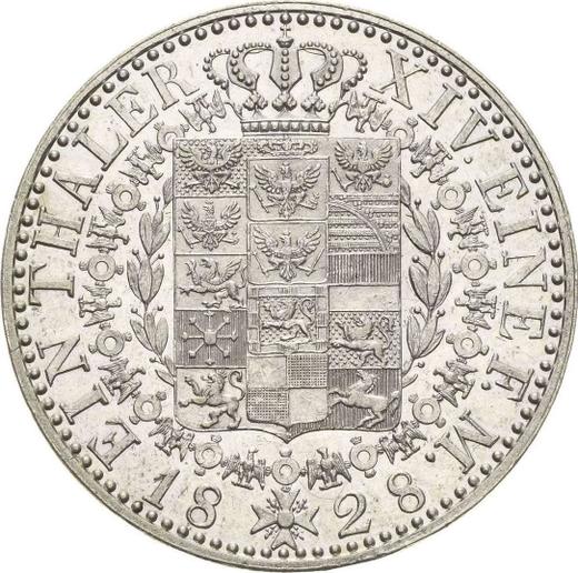 Rewers monety - Talar 1828 A "Typ 1823-1828" - cena srebrnej monety - Prusy, Fryderyk Wilhelm III