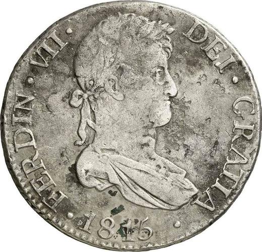 Аверс монеты - 8 реалов 1815 года c CJ - цена серебряной монеты - Испания, Фердинанд VII