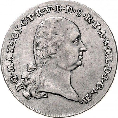 Аверс монеты - Талер 1799 года - цена серебряной монеты - Бавария, Максимилиан I