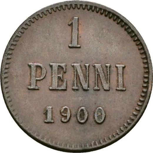 Rewers monety - 1 penni 1900 - cena  monety - Finlandia, Wielkie Księstwo
