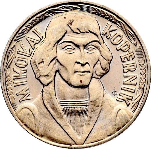 Reverso 10 eslotis 1969 MW JG "Nicolás Copérnico" - valor de la moneda  - Polonia, República Popular