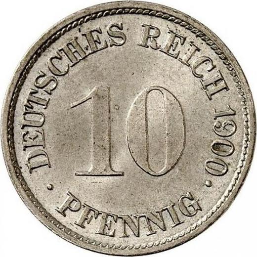 Аверс монеты - 10 пфеннигов 1900 года G "Тип 1890-1916" - цена  монеты - Германия, Германская Империя