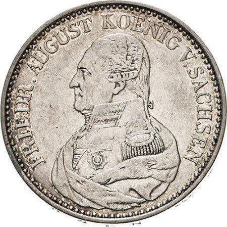 Obverse Thaler 1826 S "Mining" - Silver Coin Value - Saxony, Frederick Augustus I