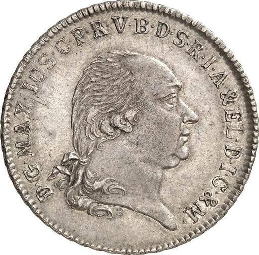 Аверс монеты - Талер 1802 года - цена серебряной монеты - Бавария, Максимилиан I