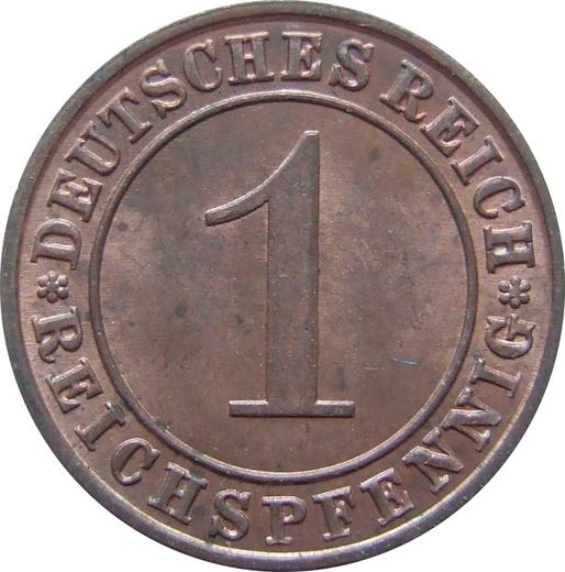 Аверс монеты - 1 рейхспфенниг 1927 года A - цена  монеты - Германия, Bеймарская республика