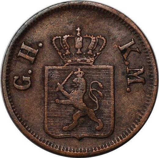 Аверс монеты - Геллер 1850 года - цена  монеты - Гессен-Дармштадт, Людвиг III