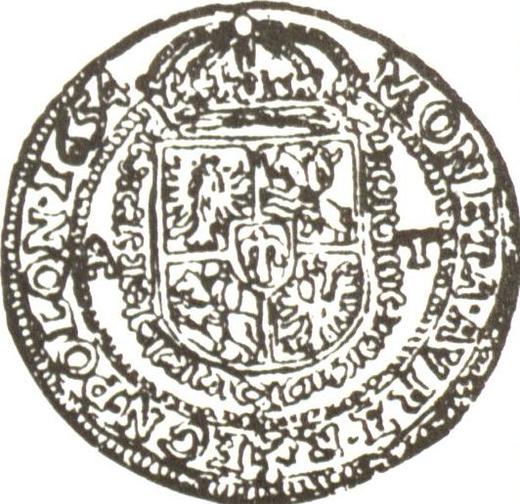 Rewers monety - Dukat 1654 AT "Popiersie w koronie" - cena złotej monety - Polska, Jan II Kazimierz