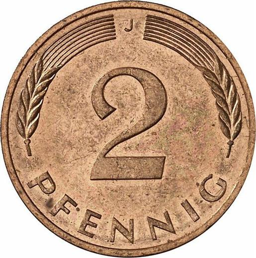 Anverso 2 Pfennige 1984 J - valor de la moneda  - Alemania, RFA