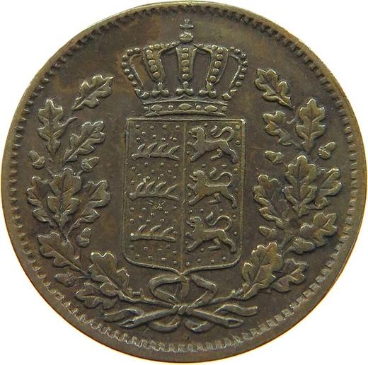 Аверс монеты - 1/2 крейцера 1841 года "Тип 1840-1856" - цена  монеты - Вюртемберг, Вильгельм I