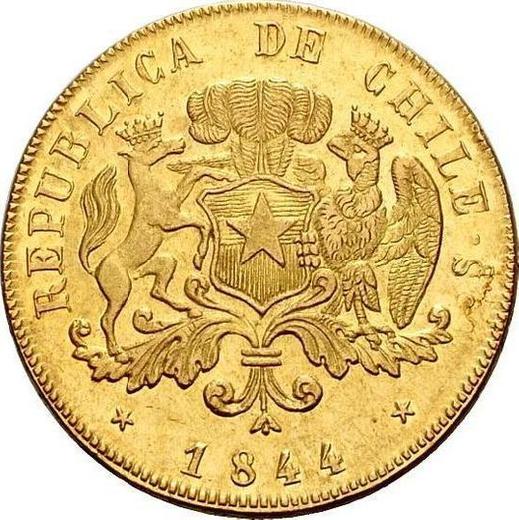 Avers 8 Escudos 1844 So IJ - Goldmünze Wert - Chile, Republik