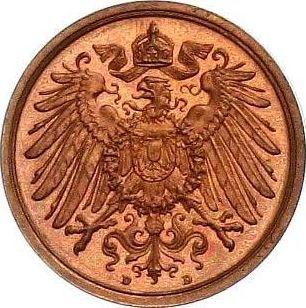 Реверс монеты - 2 пфеннига 1913 года D "Тип 1904-1916" - цена  монеты - Германия, Германская Империя