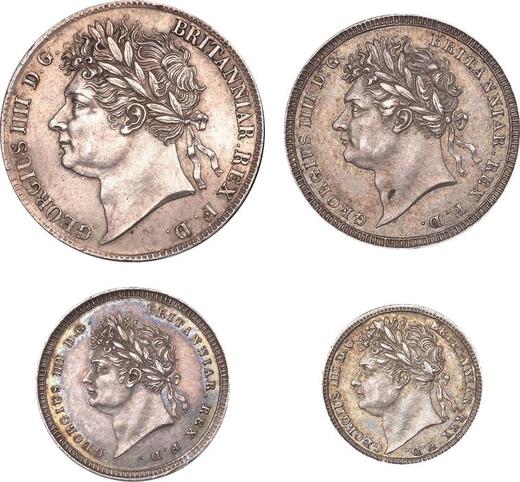 Awers monety - Zestaw monet 1823 "Maundy" - cena srebrnej monety - Wielka Brytania, Jerzy IV