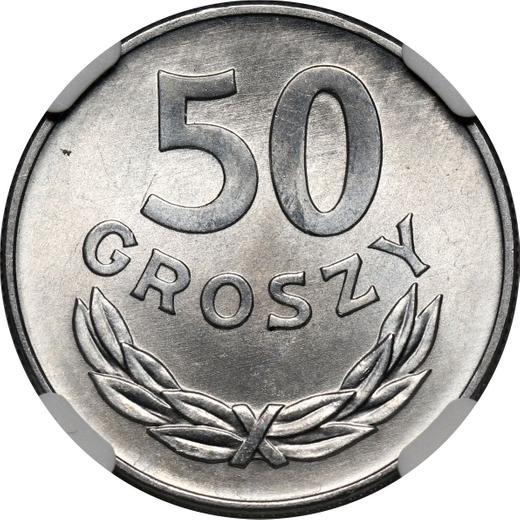 Reverso 50 groszy 1976 - valor de la moneda  - Polonia, República Popular
