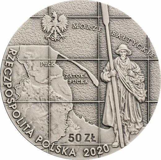 Anverso 50 eslotis 2020 "Centenario de la boda de Polonia con el Mar Báltico" - valor de la moneda de plata - Polonia, República moderna