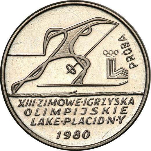 Reverse Pattern 2000 Zlotych 1980 MW "XIII Winter Olympic Games - Lake Placid 1980" Nickel -  Coin Value - Poland, Peoples Republic