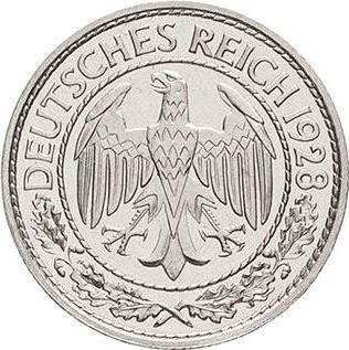 Obverse 50 Reichspfennig 1928 A -  Coin Value - Germany, Weimar Republic