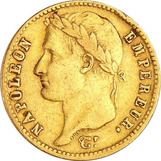 Awers monety - 20 franków 1813 L "Typ 1809-1815" Bajonna - cena złotej monety - Francja, Napoleon I