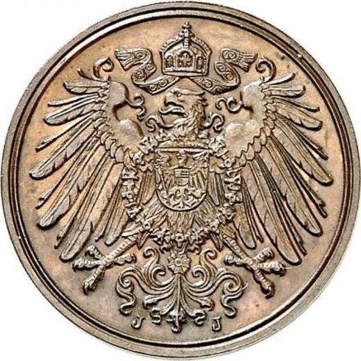 Reverso 1 Pfennig 1913 J "Tipo 1890-1916" - valor de la moneda  - Alemania, Imperio alemán