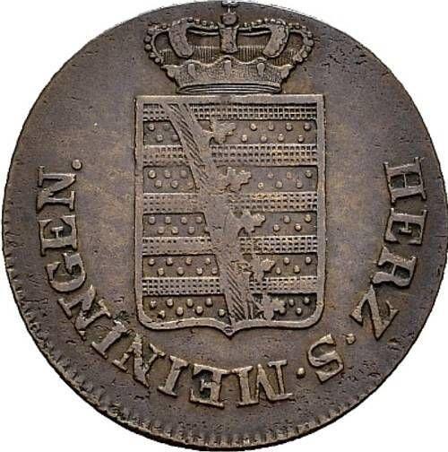 Аверс монеты - 1 крейцер 1829 года "Тип 1828-1831" - цена  монеты - Саксен-Мейнинген, Бернгард II
