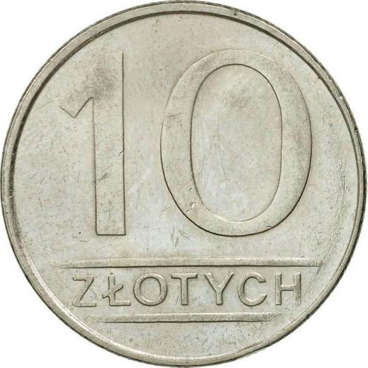 Реверс монеты - 10 злотых 1987 года MW - цена  монеты - Польша, Народная Республика