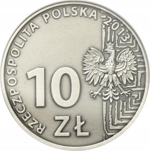 Аверс монеты - 10 злотых 2013 года MW "50 лет польской ассоциации умственно отсталых людей" - цена серебряной монеты - Польша, III Республика после деноминации