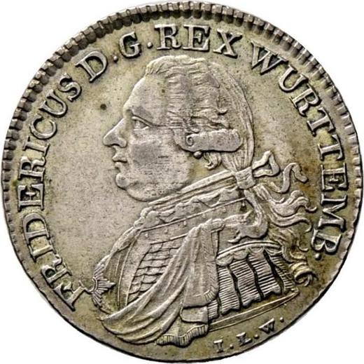 Awers monety - 10 krajcarow 1809 I.L.W. - cena srebrnej monety - Wirtembergia, Fryderyk I