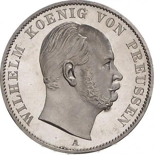 Obverse Thaler 1864 A - Silver Coin Value - Prussia, William I