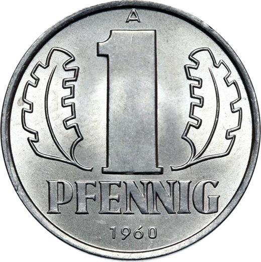 Аверс монеты - 1 пфенниг 1960 года A - цена  монеты - Германия, ГДР