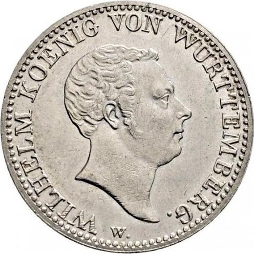 Аверс монеты - 1 гульден 1824 года W - цена серебряной монеты - Вюртемберг, Вильгельм I