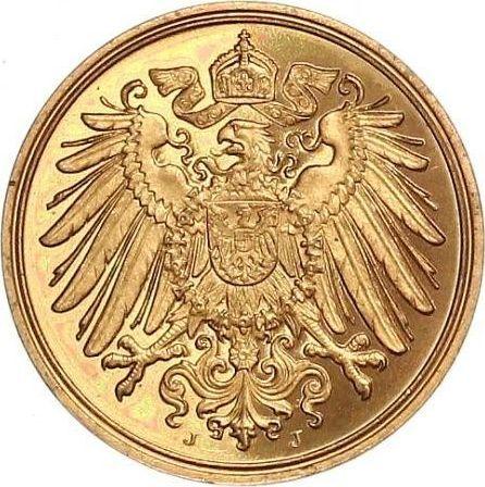 Reverso 1 Pfennig 1912 J "Tipo 1890-1916" - valor de la moneda  - Alemania, Imperio alemán