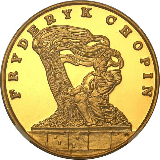 Rewers monety - 500000 złotych 1990 "Fryderyk Chopin" - cena złotej monety - Polska, III RP przed denominacją