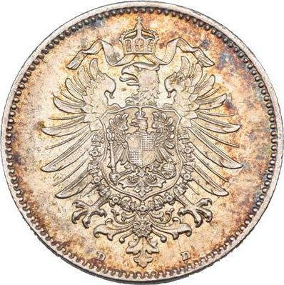 Rewers monety - 1 marka 1874 D "Typ 1873-1887" - cena srebrnej monety - Niemcy, Cesarstwo Niemieckie