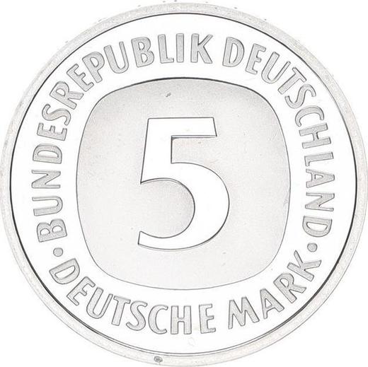 Аверс монеты - 5 марок 2000 года F - цена  монеты - Германия, ФРГ