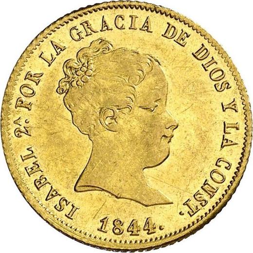Аверс монеты - 80 реалов 1844 года M CL - цена золотой монеты - Испания, Изабелла II