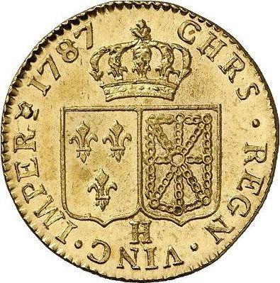 Reverso Louis d'Or 1787 H La Rochelle - valor de la moneda de oro - Francia, Luis XVI