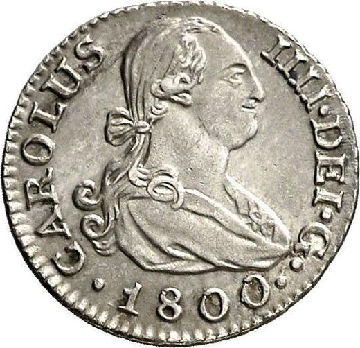Obverse 1/2 Real 1800 M FA - Silver Coin Value - Spain, Charles IV