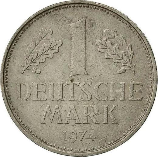 Awers monety - 1 marka 1974 F - cena  monety - Niemcy, RFN
