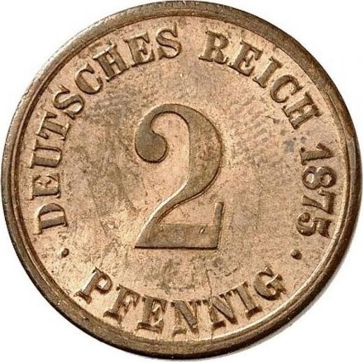 Аверс монеты - 2 пфеннига 1875 года H "Тип 1873-1877" - цена  монеты - Германия, Германская Империя