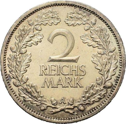 Reverso 2 Reichsmarks 1926 A - valor de la moneda de plata - Alemania, República de Weimar
