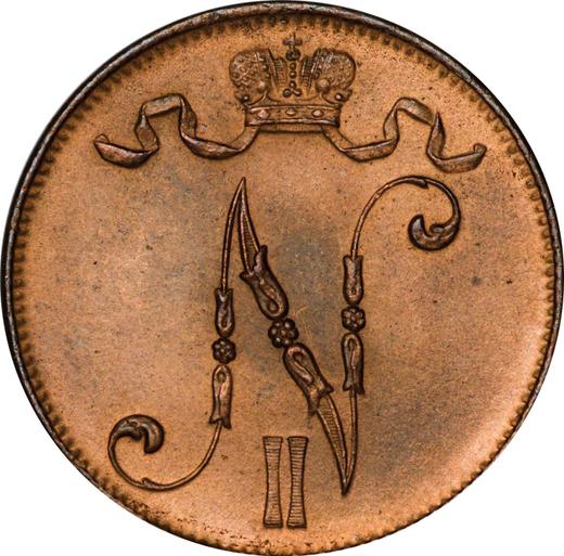 Аверс монеты - 5 пенни 1915 года - цена  монеты - Финляндия, Великое княжество