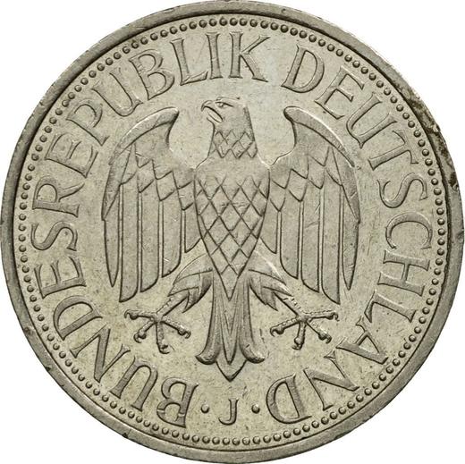 Реверс монеты - 1 марка 1990 года J - цена  монеты - Германия, ФРГ