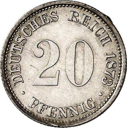 Аверс монеты - 20 пфеннигов 1873 года A "Тип 1873-1877" - цена серебряной монеты - Германия, Германская Империя