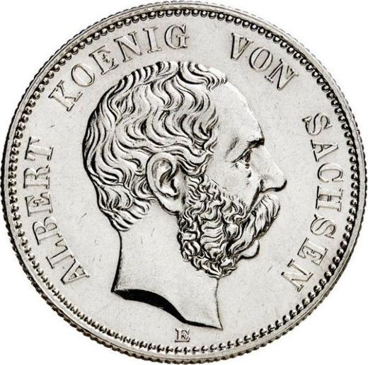 Awers monety - 2 marki 1879 E "Saksonia" - cena srebrnej monety - Niemcy, Cesarstwo Niemieckie