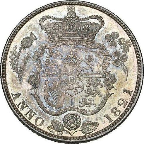 Rewers monety - 1/2 korony 1821 BP - cena srebrnej monety - Wielka Brytania, Jerzy IV