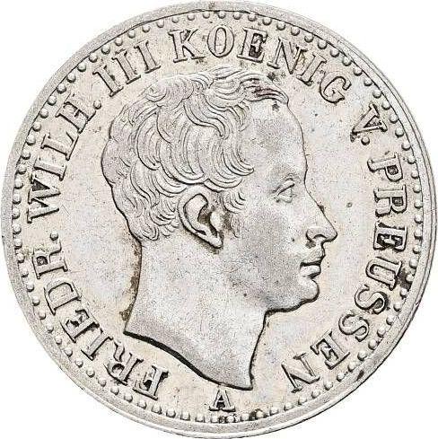 Аверс монеты - 1/6 талера 1838 года A - цена серебряной монеты - Пруссия, Фридрих Вильгельм III