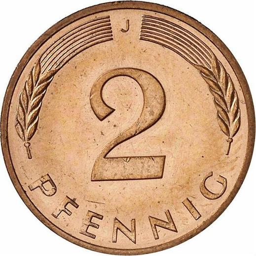 Аверс монеты - 2 пфеннига 1983 года J - цена  монеты - Германия, ФРГ