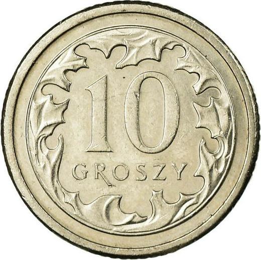 Реверс монеты - 10 грошей 2014 года MW - цена  монеты - Польша, III Республика после деноминации
