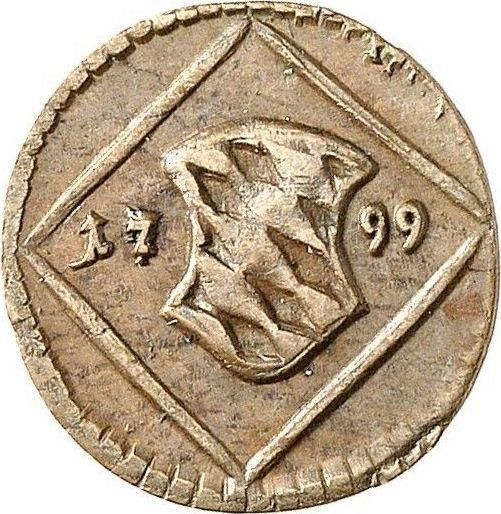 Awers monety - 1 halerz 1799 - cena  monety - Bawaria, Maksymilian I
