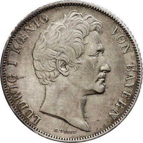 Anverso Medio florín 1840 - valor de la moneda de plata - Baviera, Luis I